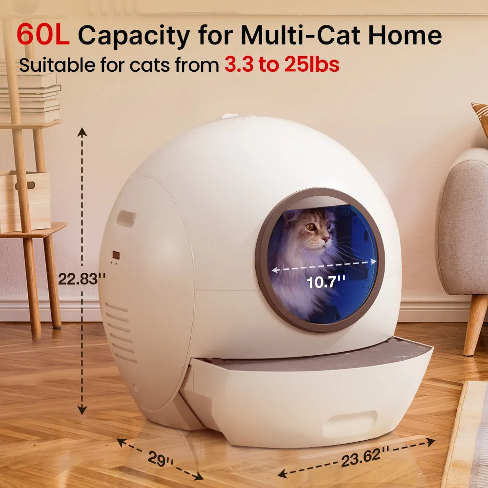 Els Pet Automatic Litter Box for Multiple Cats